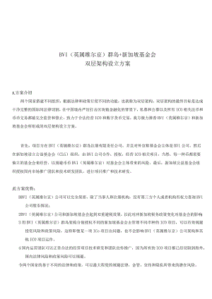 BVI和新加坡基金会双层架构设立方案.docx