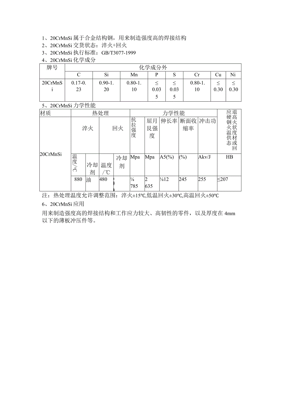 20CrMnSi交货状态淬火+回火.docx_第1页