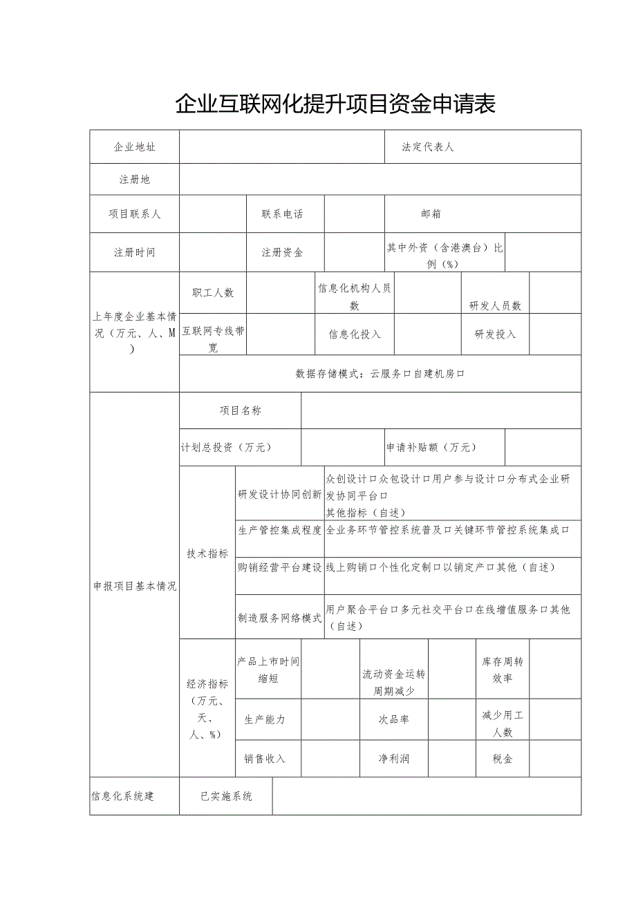 24.0企业互联网化提升项目资金申请表.docx_第1页