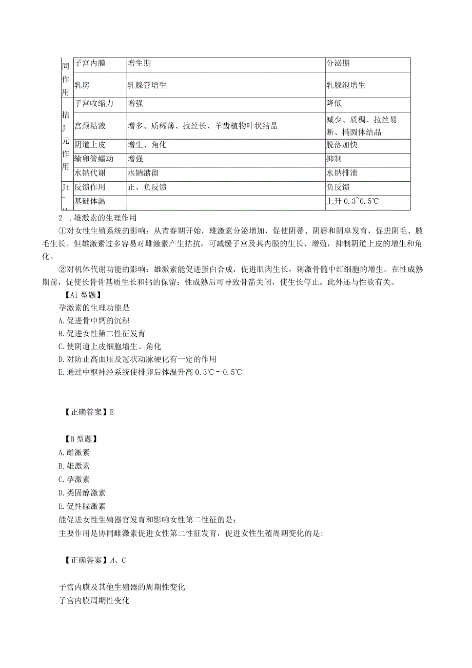 中西医结合执业医师考试-女性生殖系统生理讲义及练习.docx_第3页