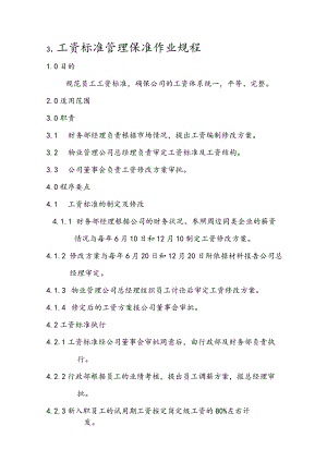 物业公司工资标准管理保准作业规程.docx