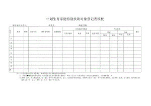 计划生育家庭特别扶助对象登记表模板.docx