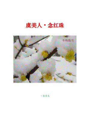 爱情诗词精选38-37.虞美人-念红珠.docx