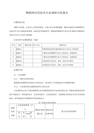 物联网应用技术专业调研分析报告.docx