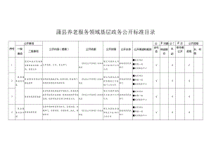 蒲县养老服务领域基层政务公开标准目录.docx