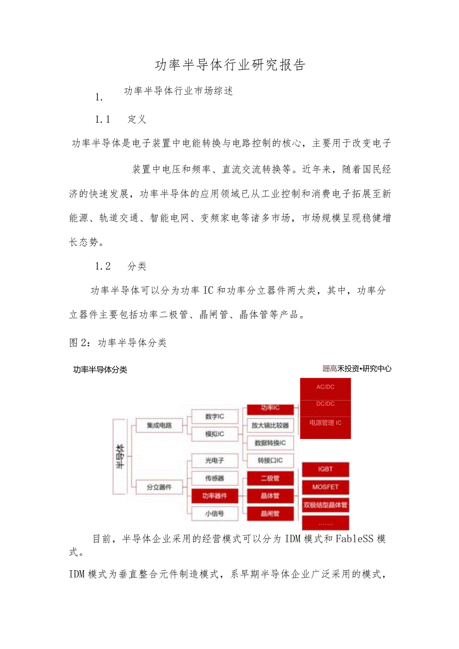 功率半导体行业研究报告.docx_第1页