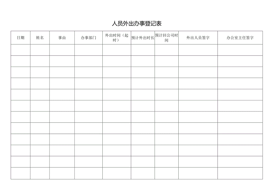 人员外出办事登记表.docx_第1页