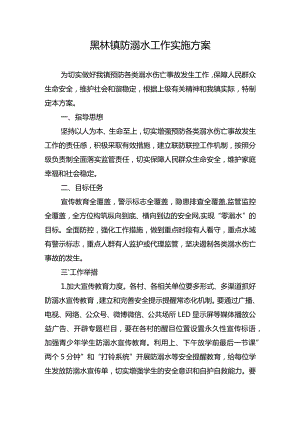 黑林镇防溺水工作实施方案.docx