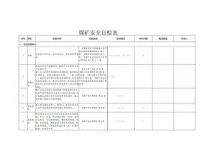 煤矿安全自检表汇总.docx