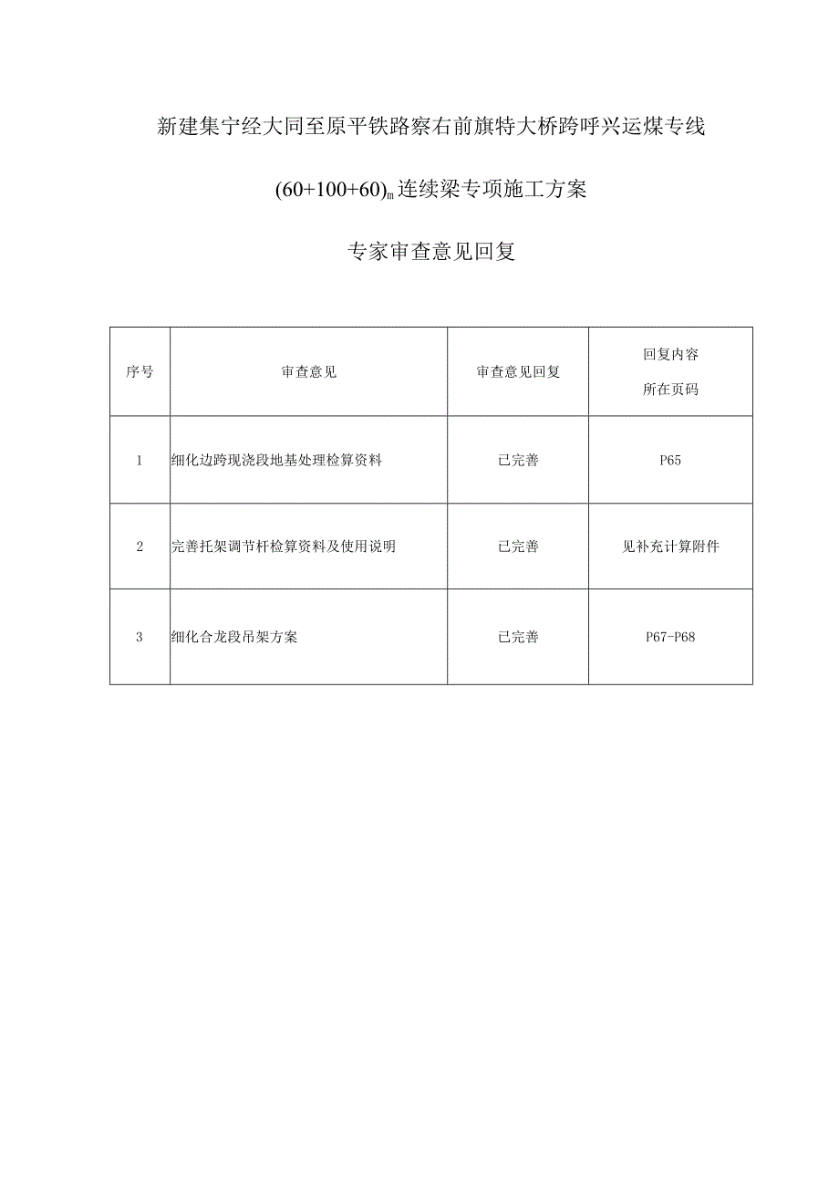 察右前旗特大桥跨呼兴运煤专线（60+100+60）m连续梁施工技术方案2021.11.5.docx_第1页