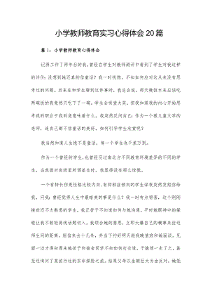 小学教师教育实习心得体会20篇.docx