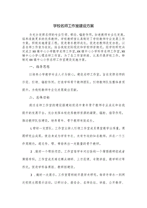 学校名师工作室建设方案.docx