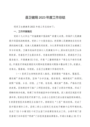 县卫健局2023年度工作总结.docx