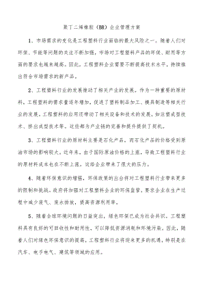 聚丁二烯橡胶（BR）企业管理方案.docx