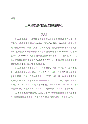 山东省药品医疗器械化妆品行政处罚裁量基准.docx