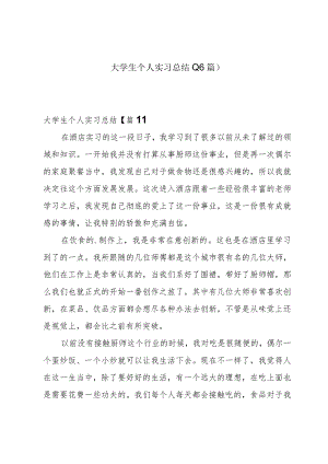 大学生个人实习总结(16篇).docx