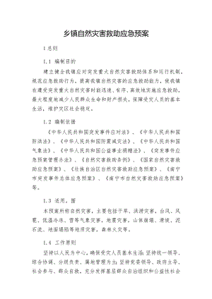 乡镇自然灾害救助应急预案.docx