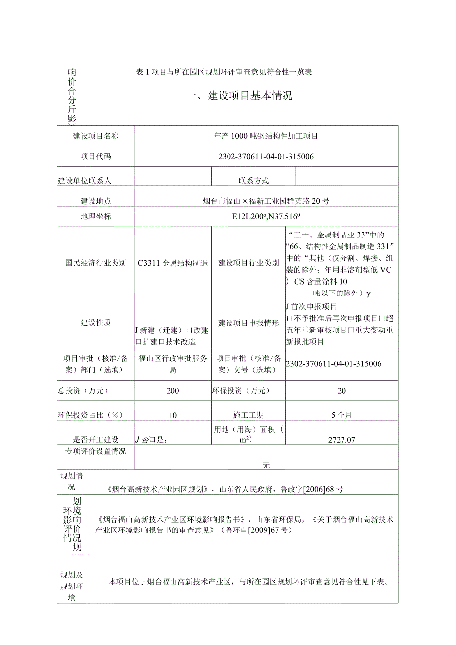 年产1000吨钢结构件加工项目环评报告表.docx_第2页