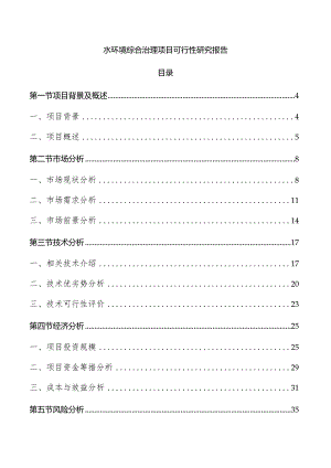 水环境综合治理项目可行性研究报告.docx