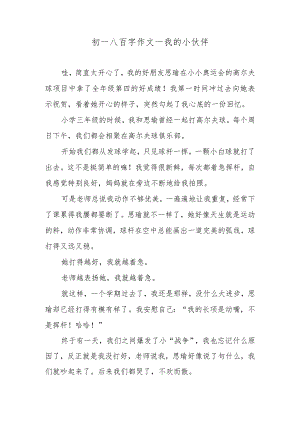 初一八百字作文—我的小伙伴.docx