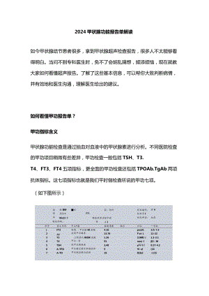 2024甲状腺功能报告单解读.docx