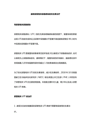 最新尿管相关尿路感染的抗生素治疗.docx