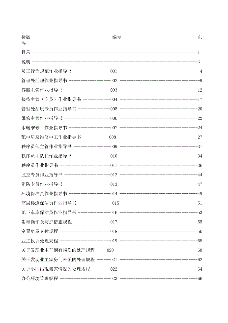 物业公司作业指导书.docx_第1页