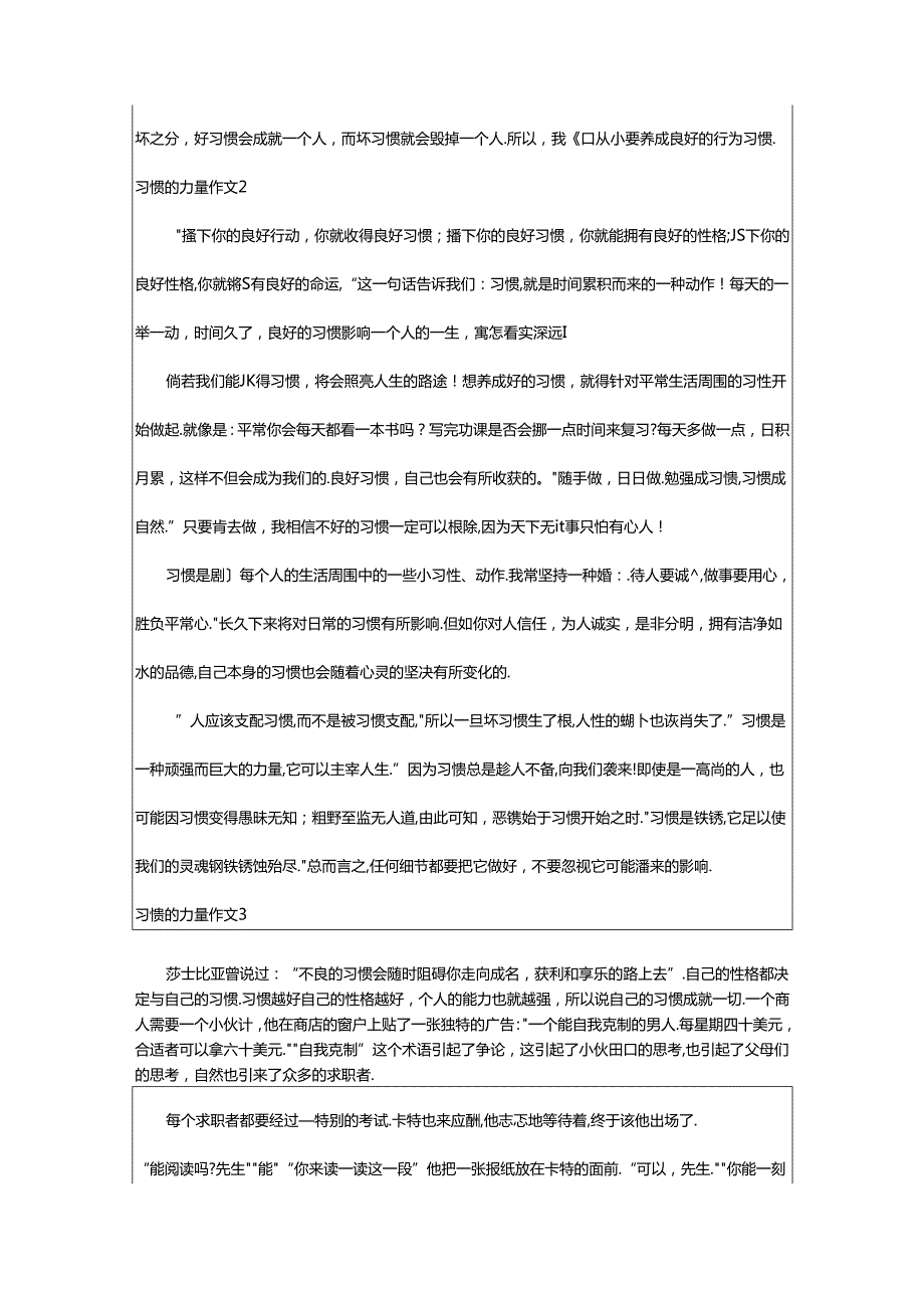 2024年（经典）习惯的力量作文篇.docx_第2页