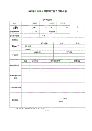 2025年上半年公开招聘工作人员报名表.docx