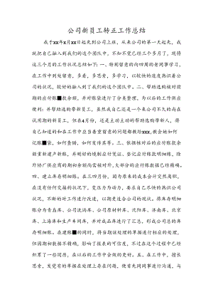 公司新员工转正工作总结.docx