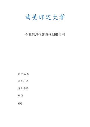 企业信息化集中实践报告解读.docx