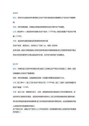 企业管理资料：常用的十个质量指标.docx