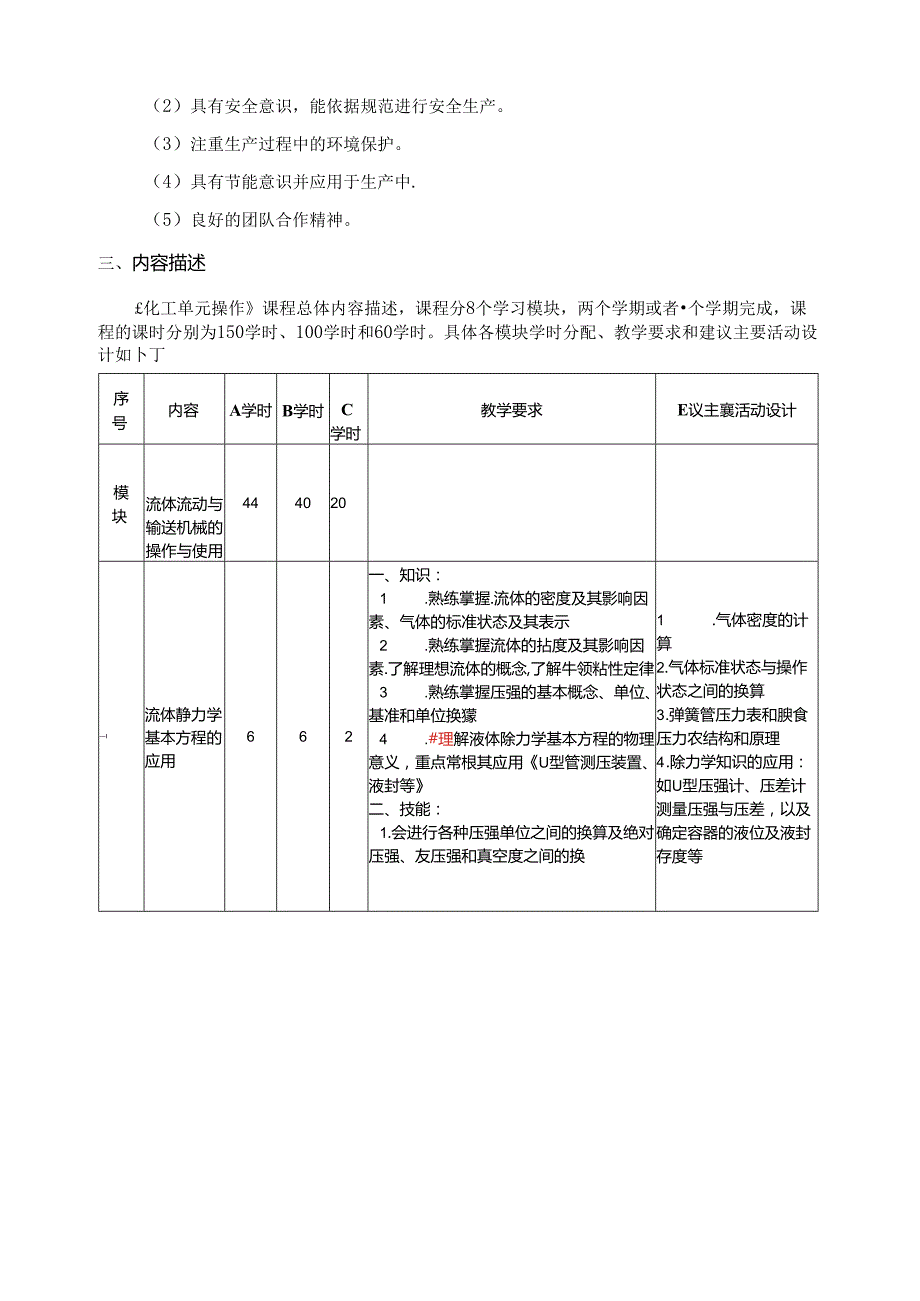 《化工单元操作课程标准》.docx_第3页