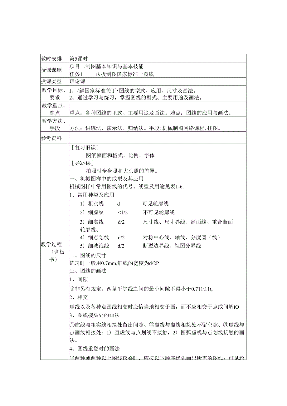 任务1 认识制图国家标准—— 图线.docx_第1页