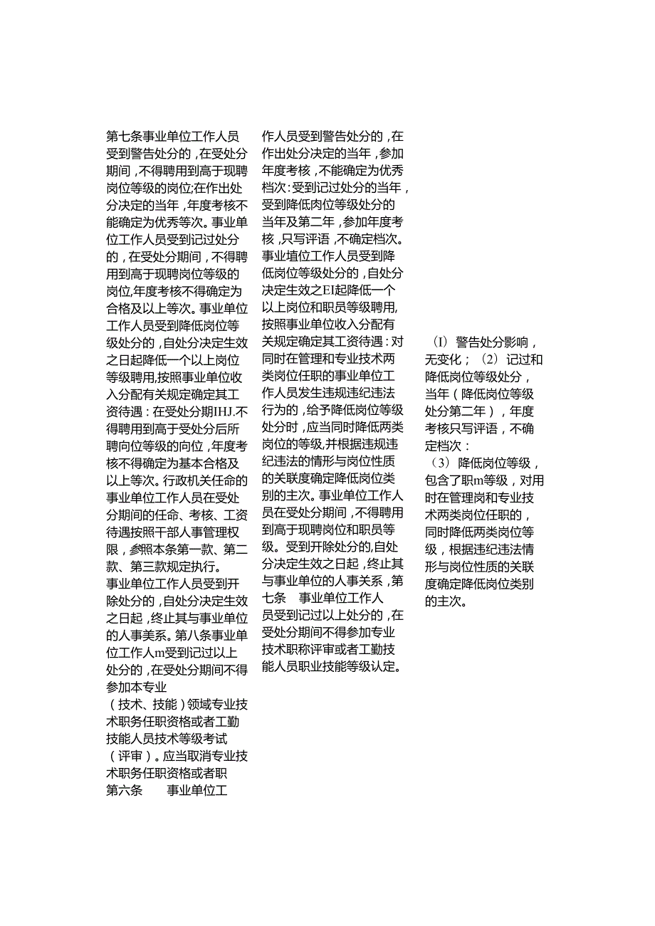 《事业单位工作人员处分规定》新旧对照表.docx_第2页