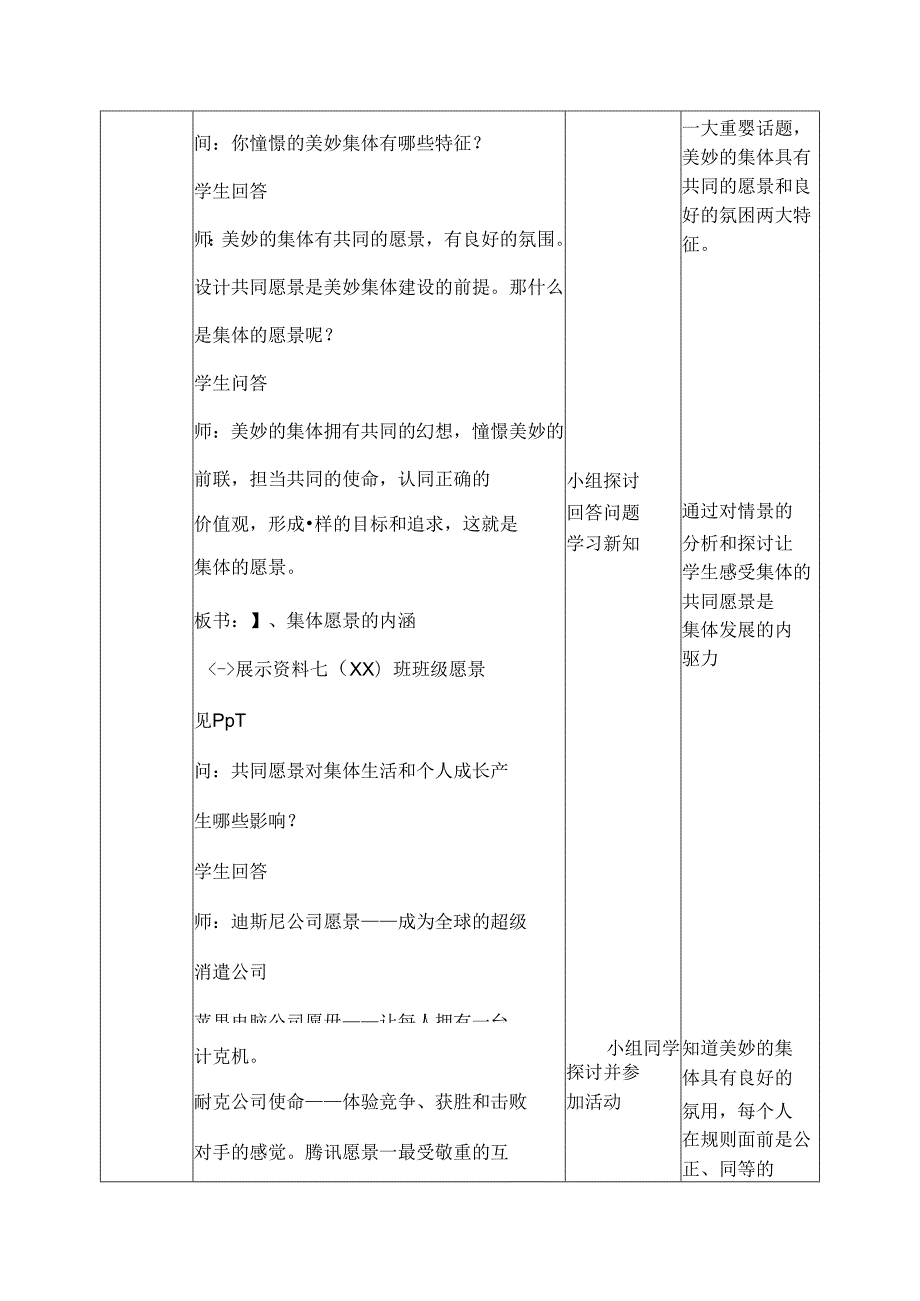 人教版道德与法治七年级下册《憧憬美好集体》教案.docx_第2页