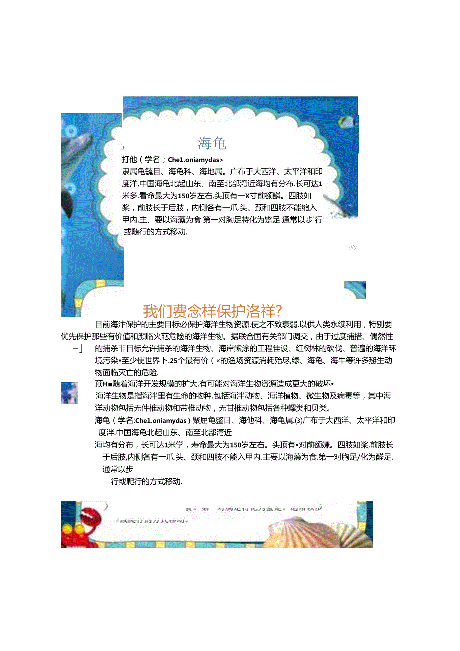 手抄报小报海洋总动员.docx_第1页