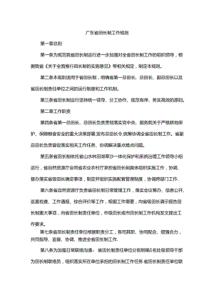 《广东省田长制工作规则》《广东省田长制巡查检查制度》和《广东省田长制综合评价制度》.docx