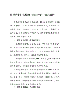 2024年推进夏季治安打击整治行动工作总结26篇.docx