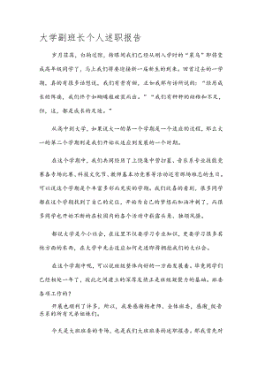 大学副班长个人述职报告.docx