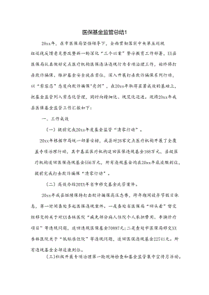 医保基金监管总结2篇.docx