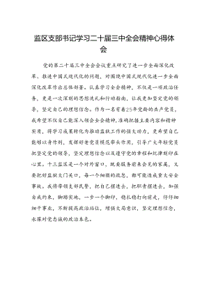 监区支部书记学习二十届三中全会精神心得体会.docx