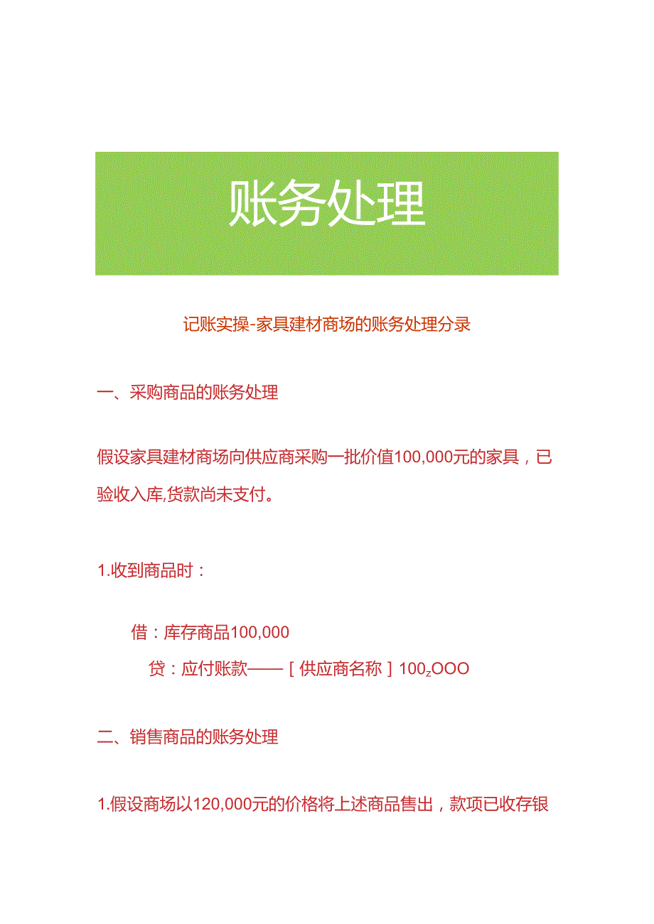 记账实操-家具建材商场的账务处理分录.docx_第1页