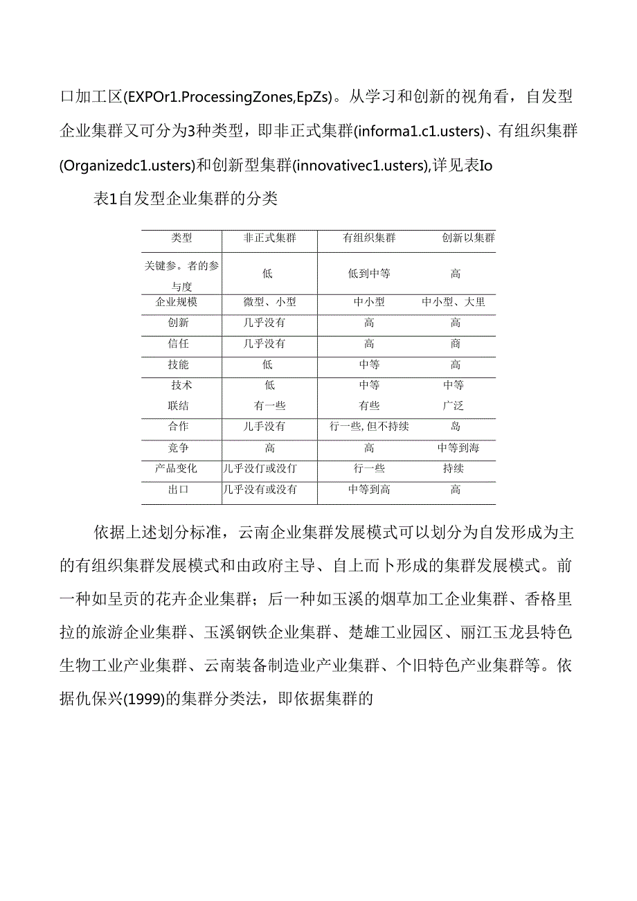 工商管理论文——中小企业发展论文：云南企业集群发展现状以及路径选择.docx_第3页