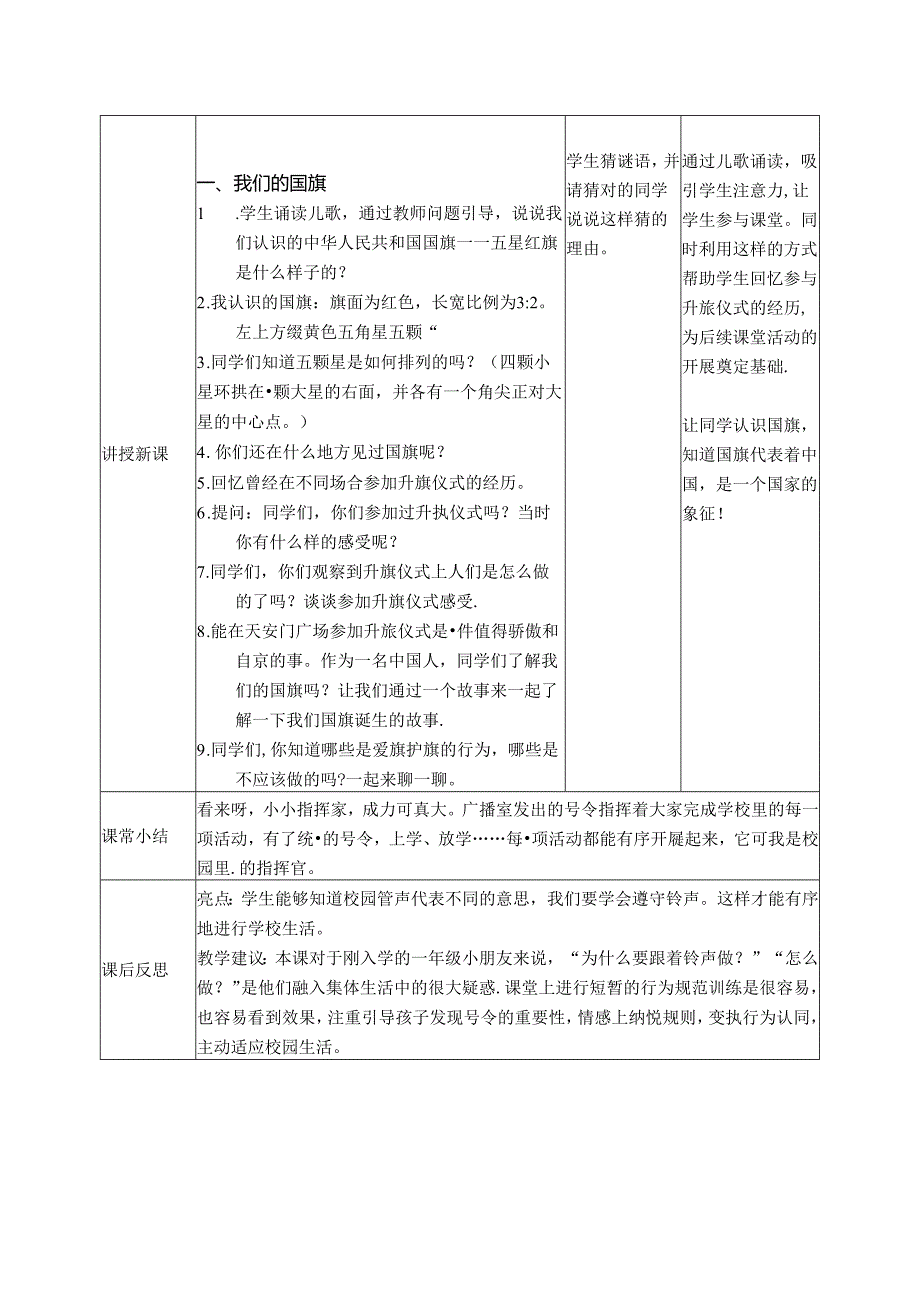 （2024年新教材）部编版一年级道德与法治上册《我向国旗敬个礼》教案（含教学反思）.docx_第2页