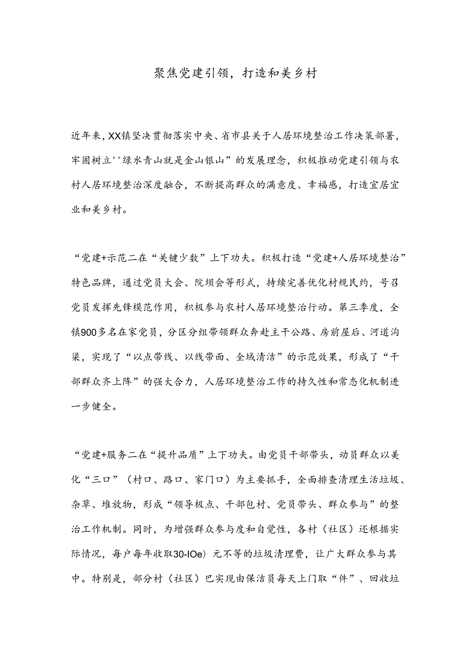 聚焦党建引领打造和美乡村.docx_第1页