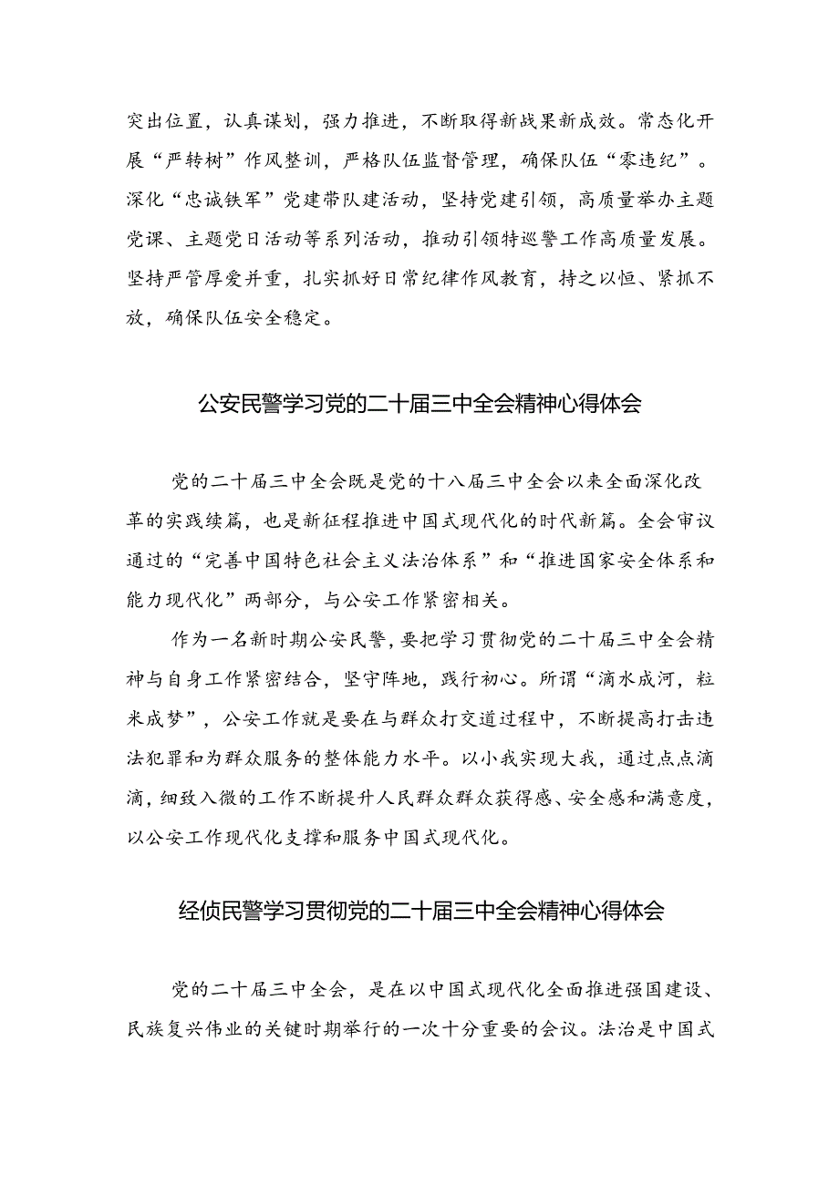 （9篇）刑警大队警察学习二十届三中全会精神研讨发言范文.docx_第3页