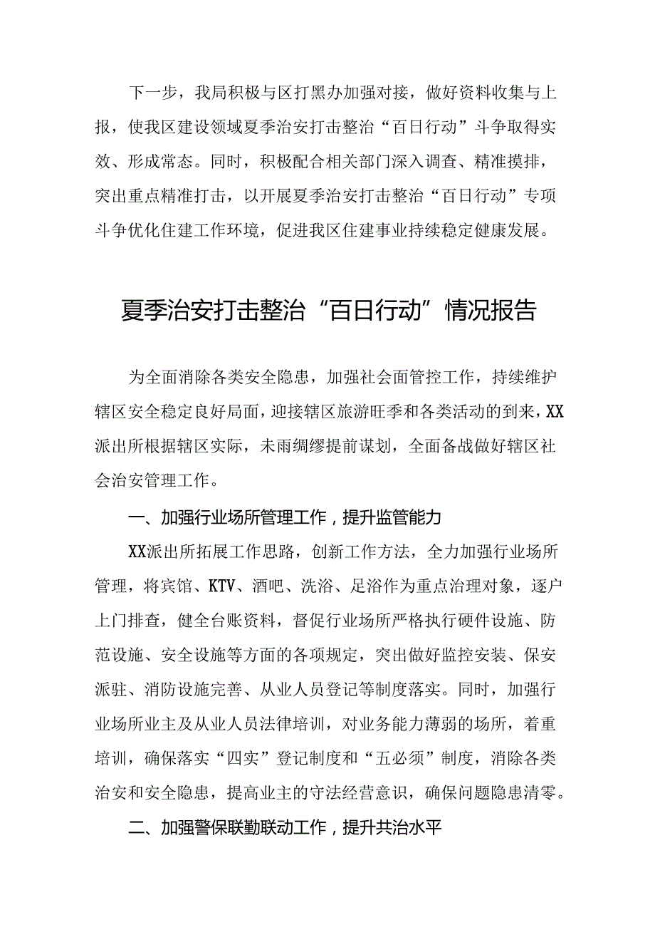 十八篇2024年开展夏季治安打击整治“百日行动”工作总结.docx_第3页