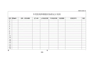 年度监视和测量设备检定计划表.docx