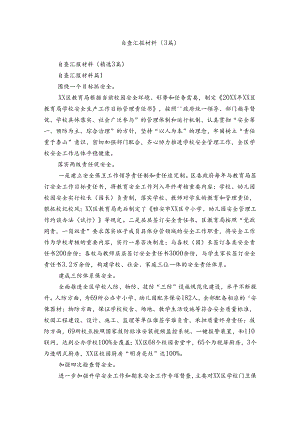 自查汇报材料（3篇）.docx